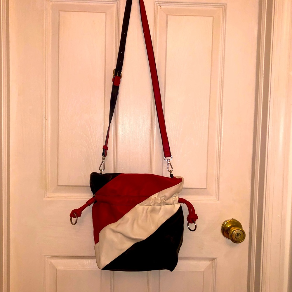 Forever21 Red Black and white stripped crossbody
